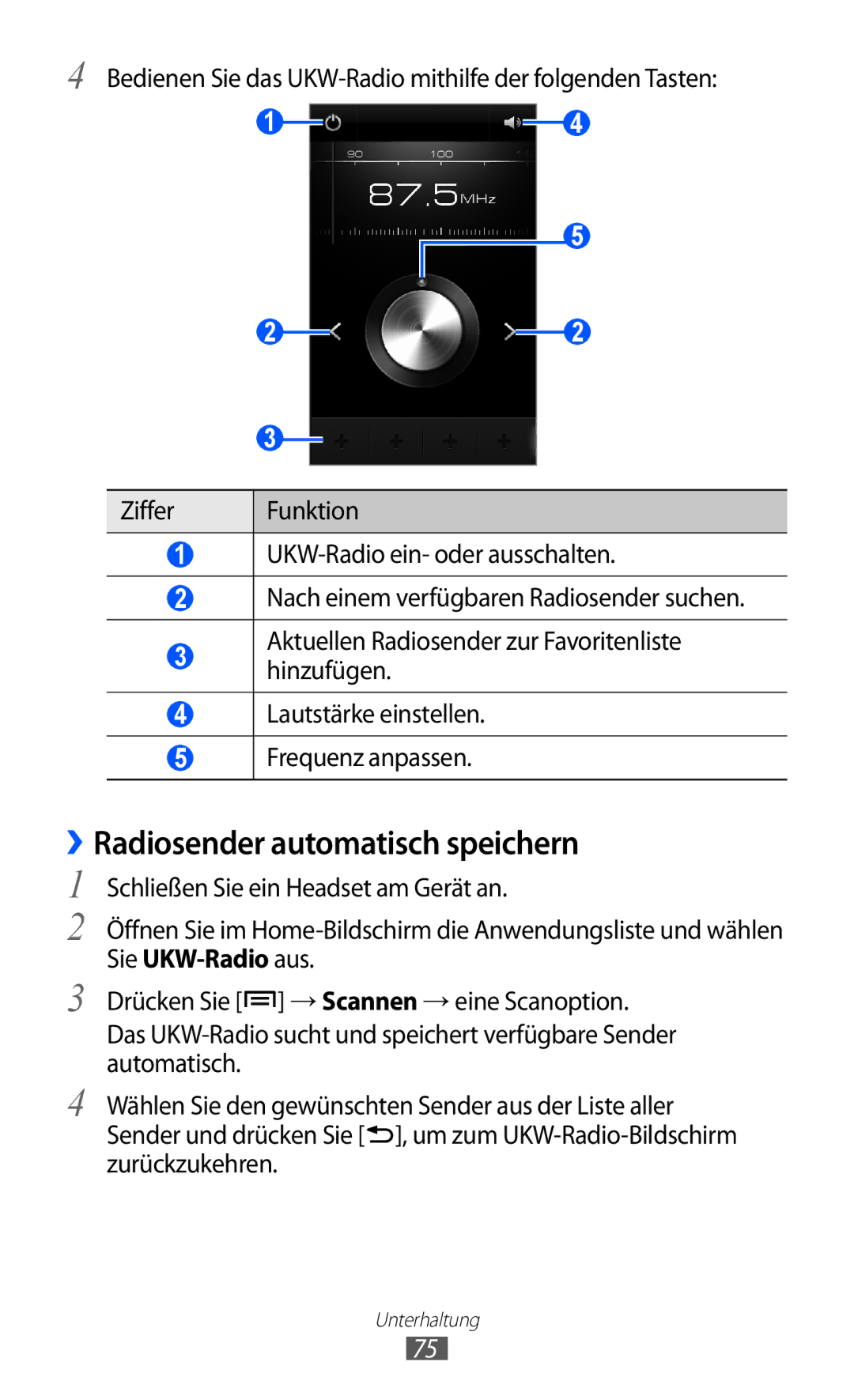 Samsung GT-I9103MAAATO, GT-I9103MAATUR, GT-I9103MAADBT manual ››Radiosender automatisch speichern 