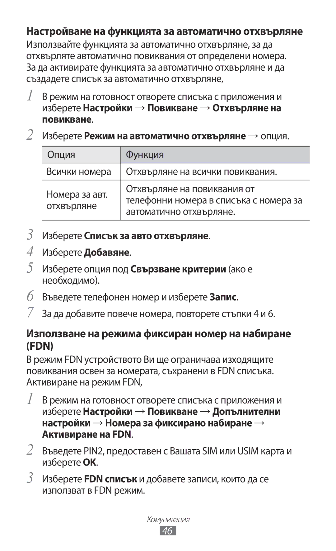 Samsung GT-I9103MAABGL manual Използване на режима фиксиран номер на набиране FDN 