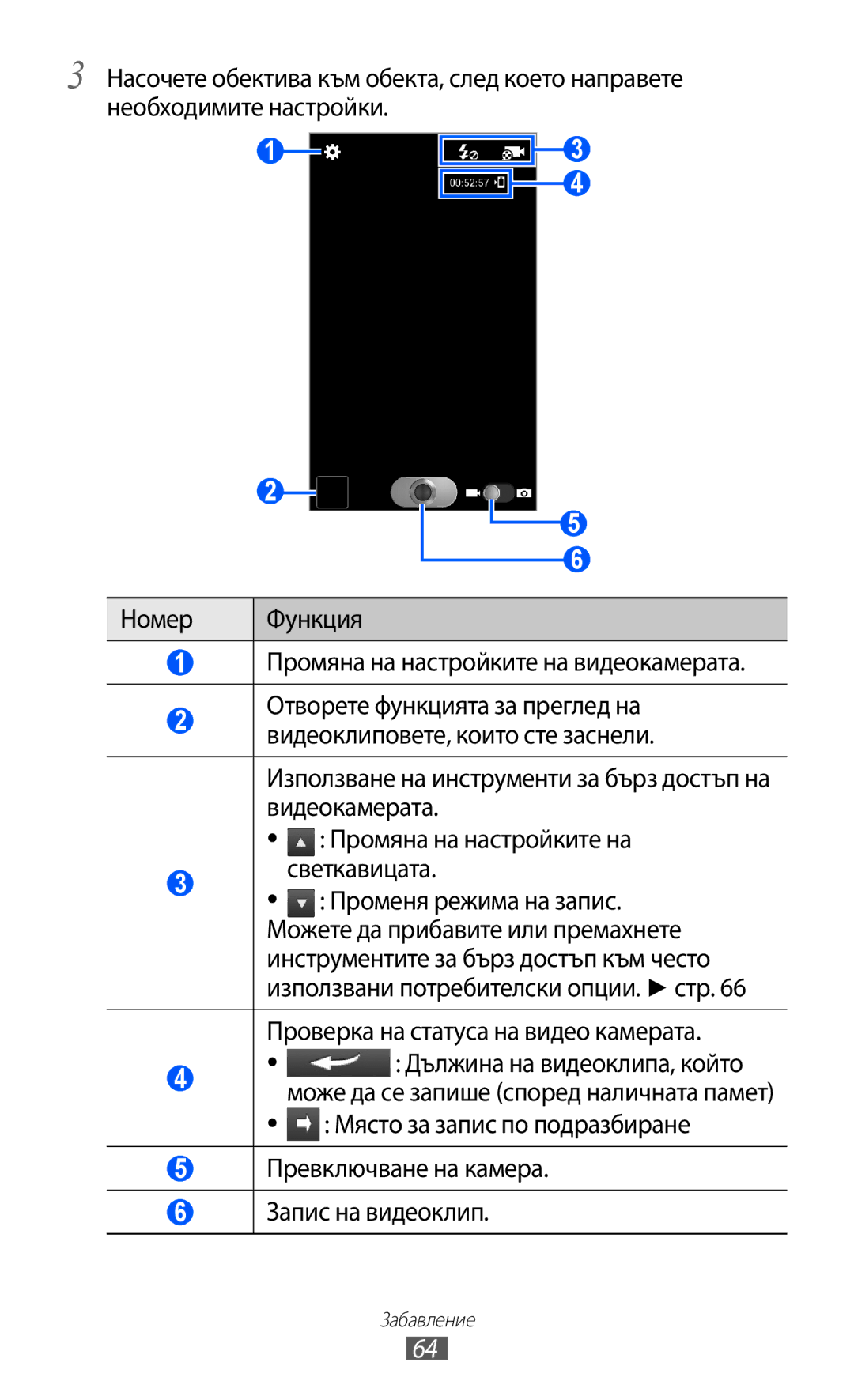 Samsung GT-I9103MAABGL manual Проверка на статуса на видео камерата 