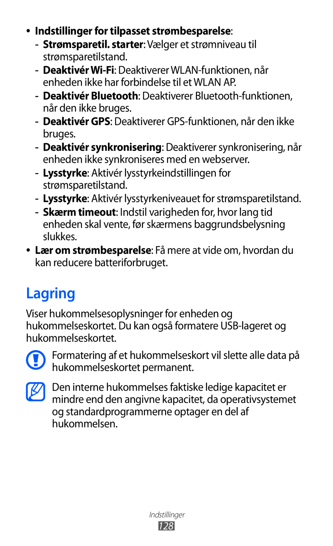 Samsung GT-I9103MAANEE manual Lagring 