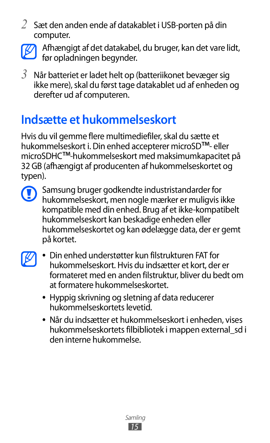 Samsung GT-I9103MAANEE manual Indsætte et hukommelseskort 