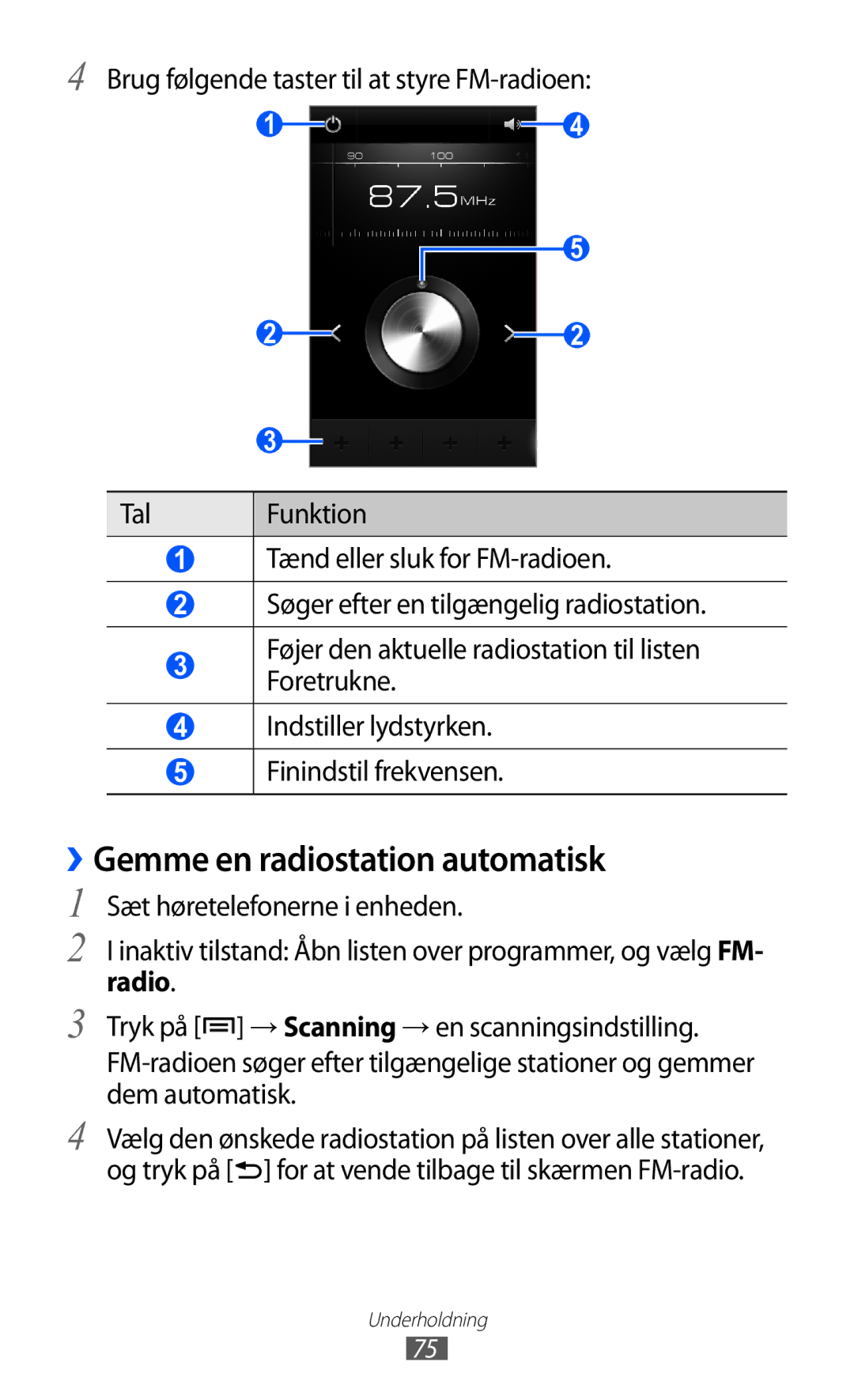 Samsung GT-I9103MAANEE manual ››Gemme en radiostation automatisk 