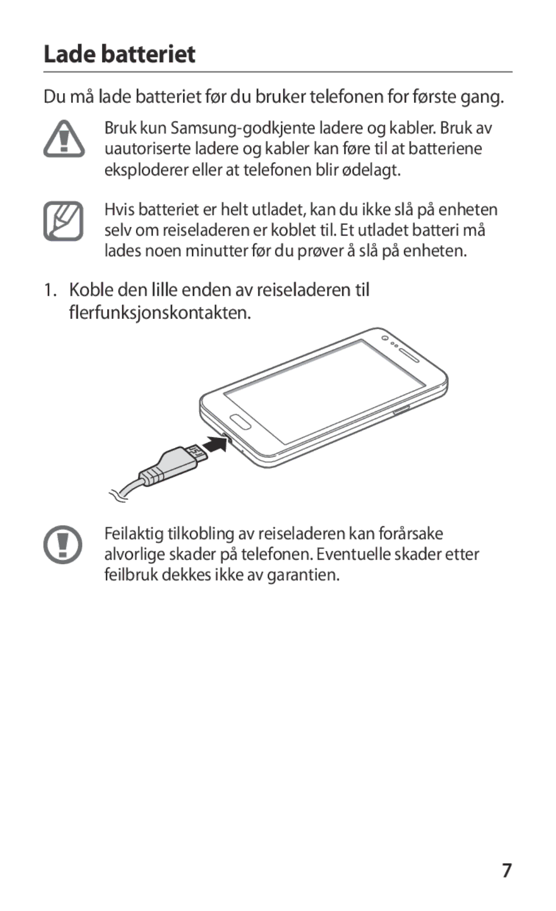 Samsung GT-I9103MAANEE manual Lade batteriet 