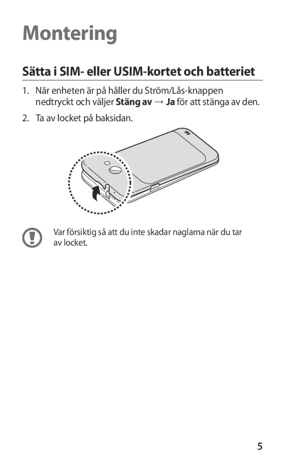 Samsung GT-I9103MAANEE manual Montering 