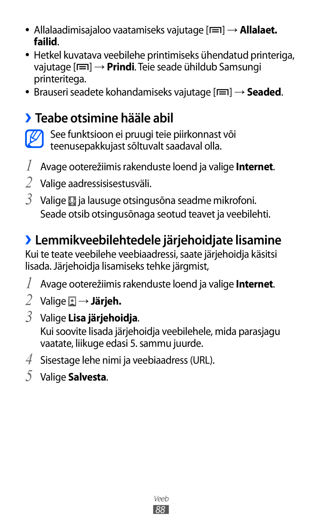 Samsung GT-I9103MAASEB manual ››Teabe otsimine hääle abil, Valige Lisa järjehoidja 