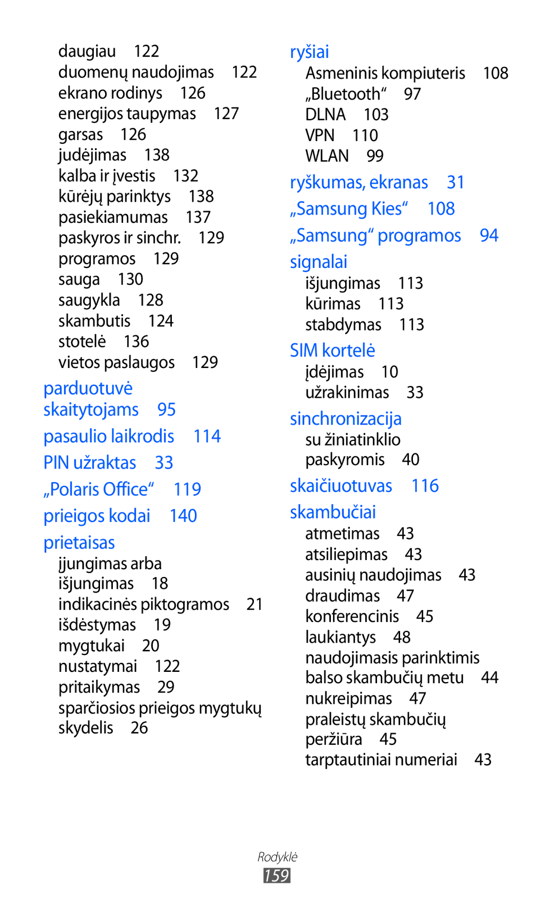 Samsung GT-I9103MAASEB manual Parduotuvė 