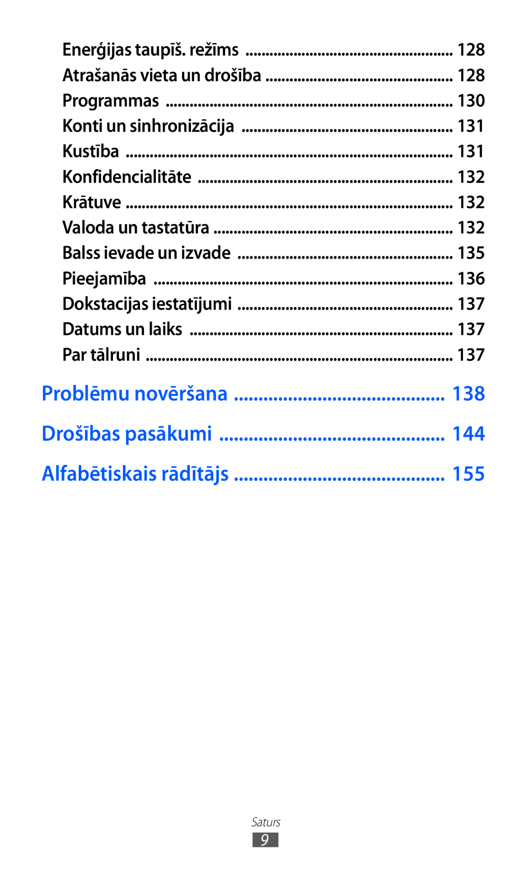 Samsung GT-I9103MAASEB manual 128, 130, 131, 132, 135, 136, 137 