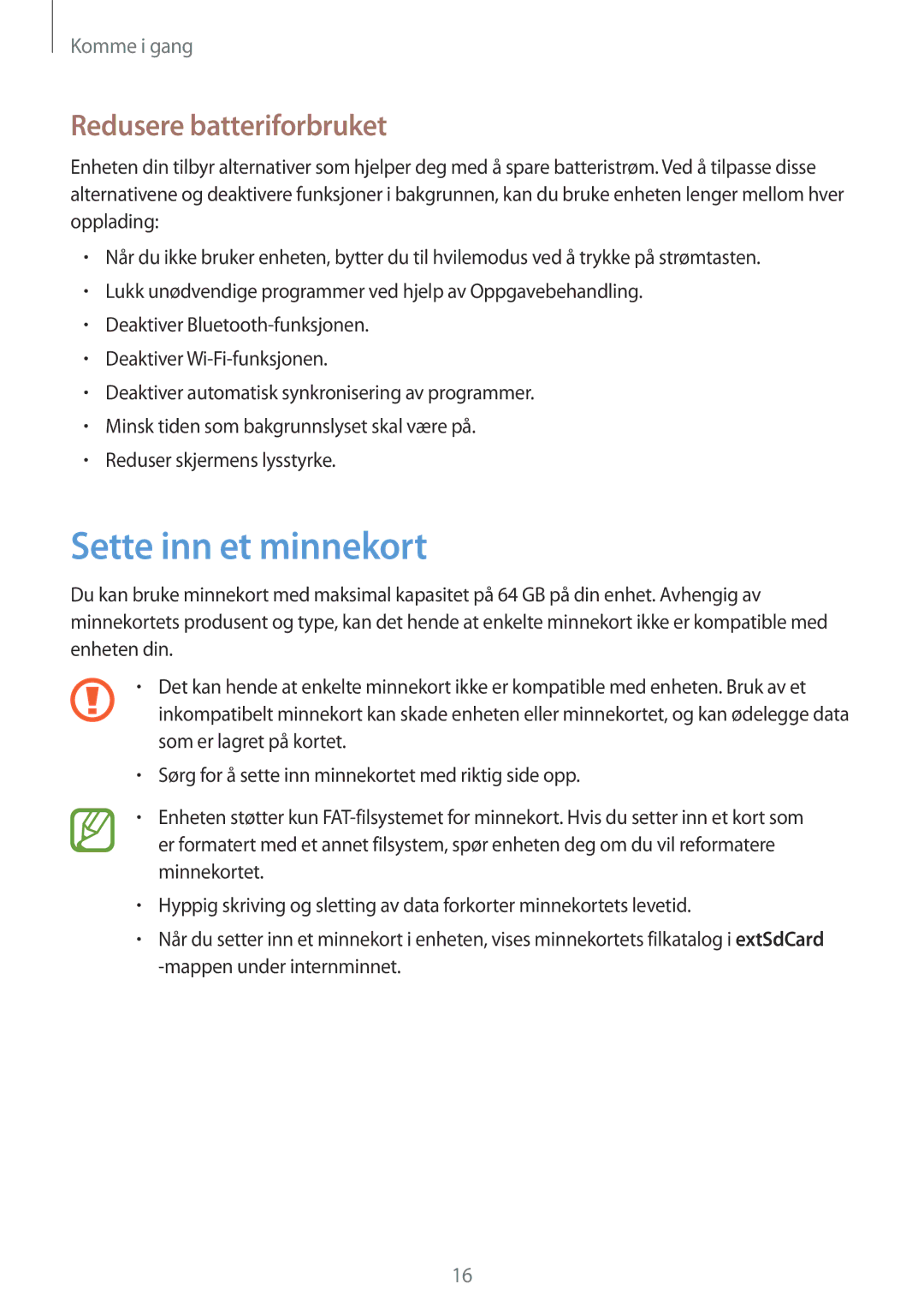 Samsung GT-I9105UADNEE, GT-I9105CWNNEE, GT-I9105UANNEE manual Sette inn et minnekort, Redusere batteriforbruket 
