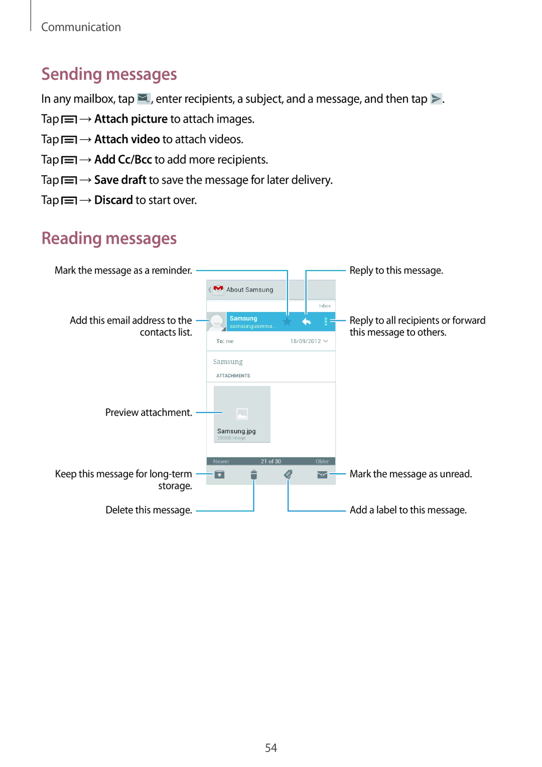 Samsung GT-I9105UADSER, GT-I9105CWDSER manual Contacts list This message to others Preview attachment 