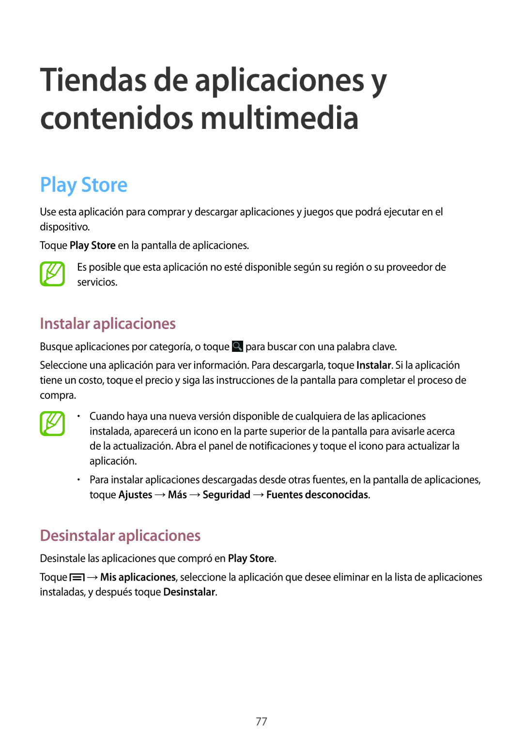 Samsung GT-I9105UANATO, GT-I9105UANTPH, GT-I9105UANDBT manual Tiendas de aplicaciones y contenidos multimedia, Play Store 