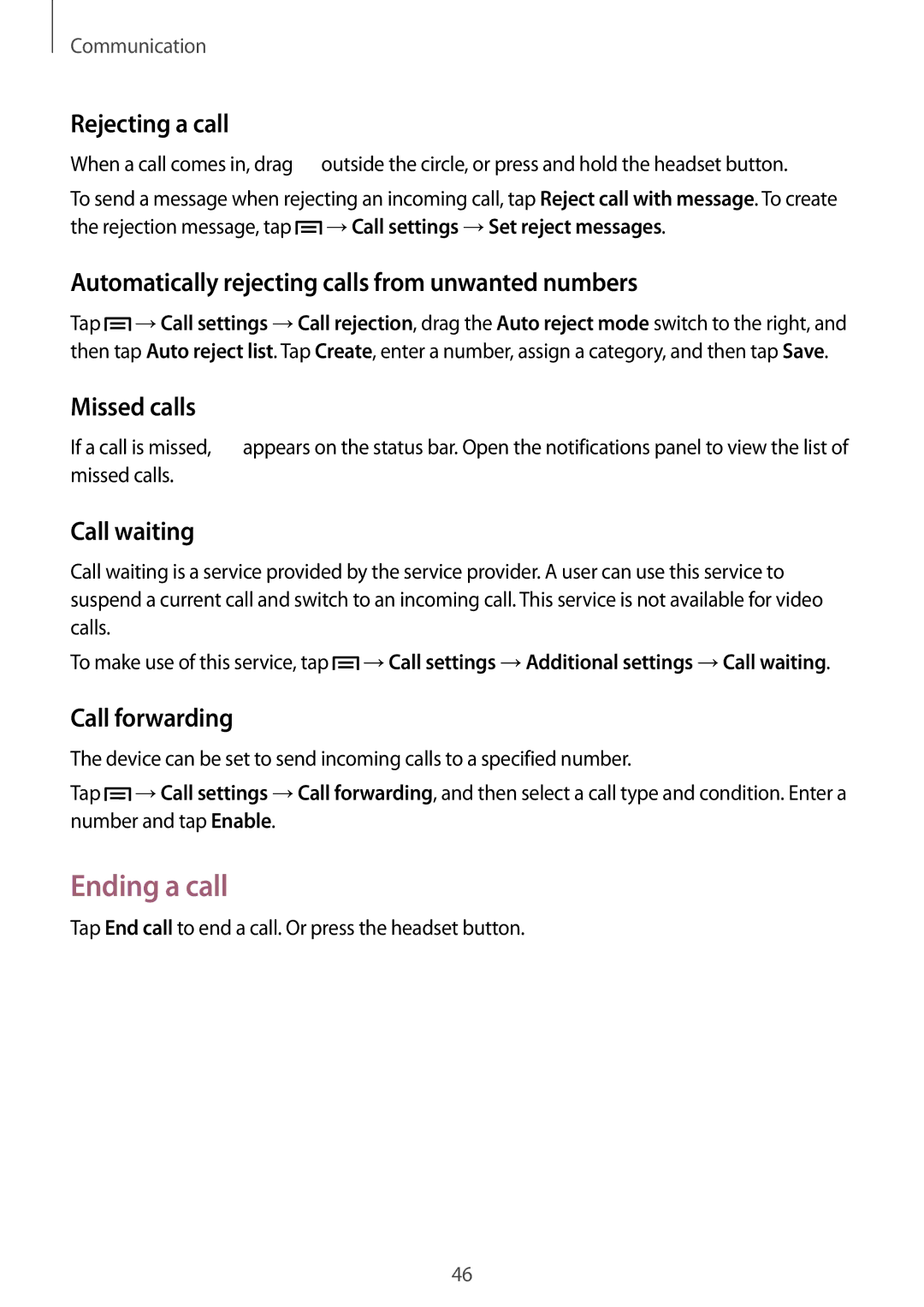 Samsung GT-I9105CWNORX, GT-I9105UANTPH, GT-I9105UANDBT, GT-I9105CWNDBT, GT-I9105UANVIA, GT-I9105UANDTM manual Ending a call 