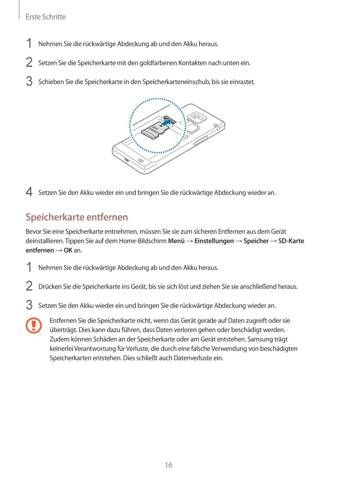 Samsung GT-I9105UANITV, GT-I9105UANTPH, GT-I9105UANDBT, GT-I9105CWNDBT, GT-I9105UANVIA, GT-I9105UANDTM Speicherkarte entfernen 