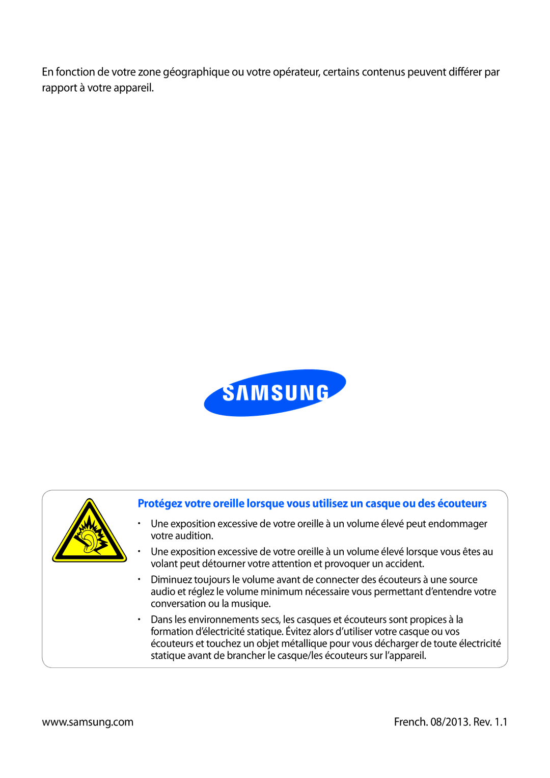 Samsung GT-I9105CWNXEF, GT-I9105UANXEF manual French /2013. Rev 