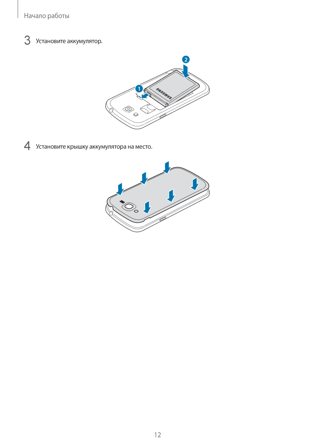 Samsung GT-I9152ZKASER, GT-I9152PPASER, GT-I9152ZWASER manual Начало работы 