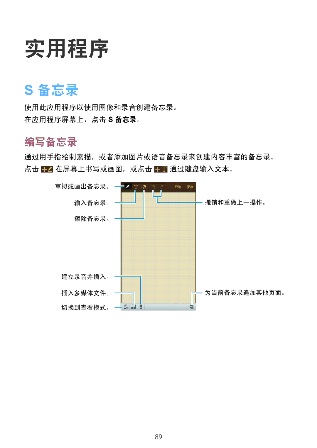 Samsung GT-I9190ZWAXXV, GT-I9190ZKAXXV manual 编写备忘录 