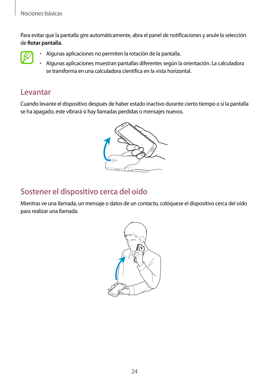 Samsung GT-I9195ZWALUX, GT-I9195ZKADBT, GT-I9195ZKAMEO, GT-I9195ZKAATO manual Levantar, Sostener el dispositivo cerca del oído 