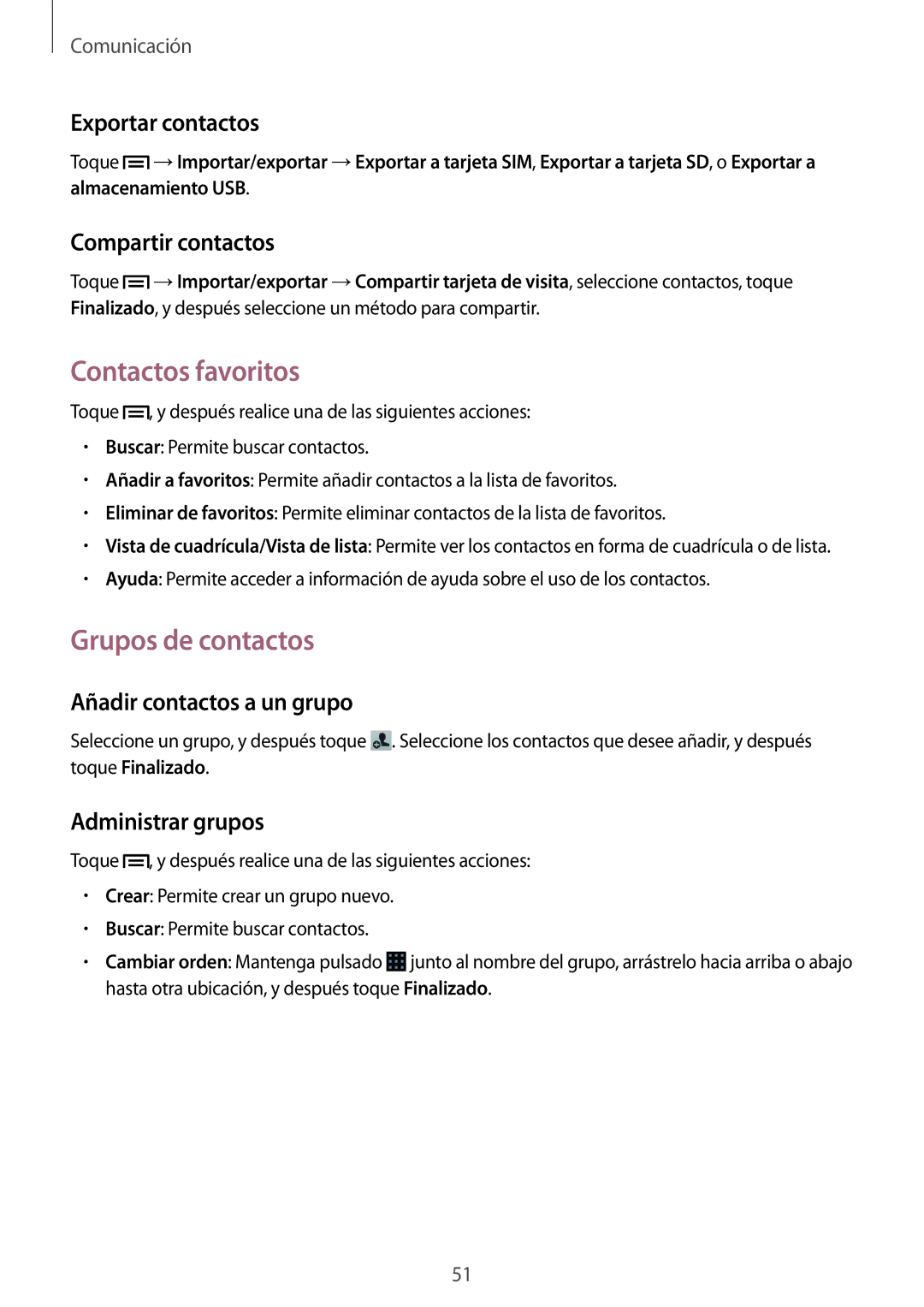 Samsung GT-I9195DKYTCL, GT-I9195ZKADBT, GT-I9195ZKAMEO, GT-I9195ZKAATO manual Contactos favoritos, Grupos de contactos 