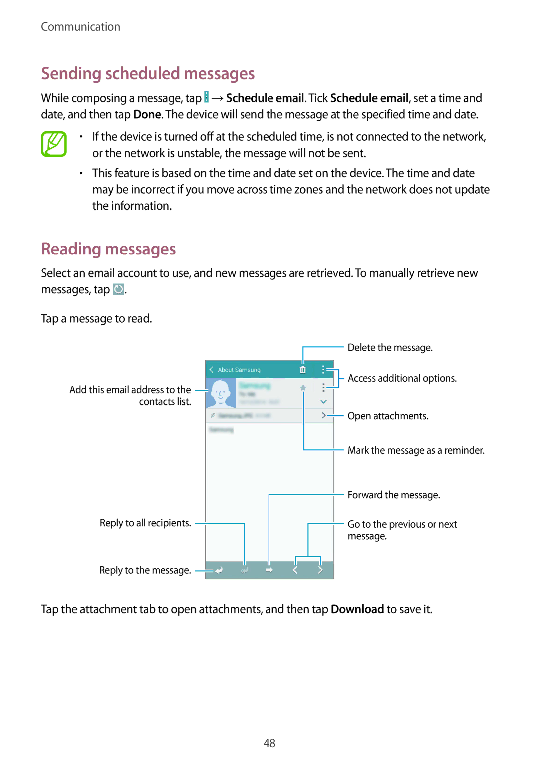 Samsung GT-I9195ZWINEE, GT-I9195ZKIATO, GT-I9195DKIDBT, GT-I9195ZWIDBT, GT-I9195ZWIVGR, GT-I9195ZKIDBT manual Reading messages 