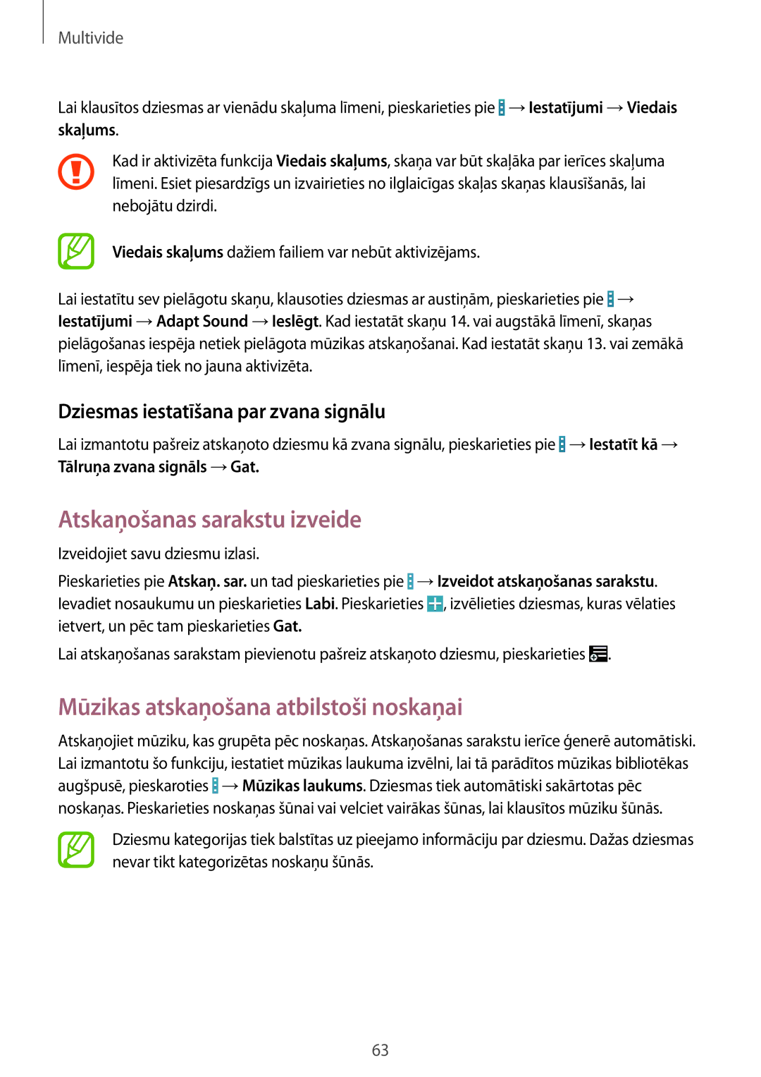 Samsung GT-I9195DKISEB, GT-I9195ZWISEB manual Atskaņošanas sarakstu izveide, Mūzikas atskaņošana atbilstoši noskaņai 