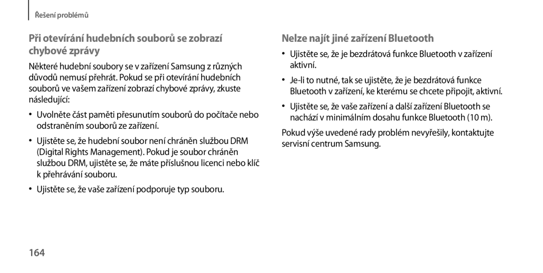 Samsung GT-I9205ZKAAUT, GT-I9205ZKAETL, GT-I9205ZWABGL manual 164, Ujistěte se, že vaše zařízení podporuje typ souboru 