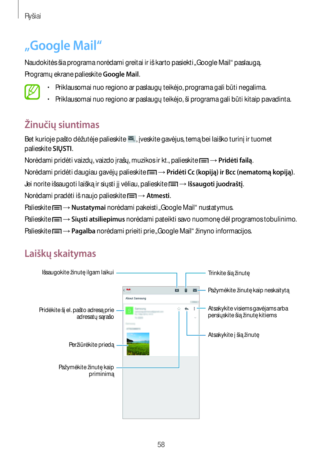 Samsung GT-I9205ZKASEB manual „Google Mail 