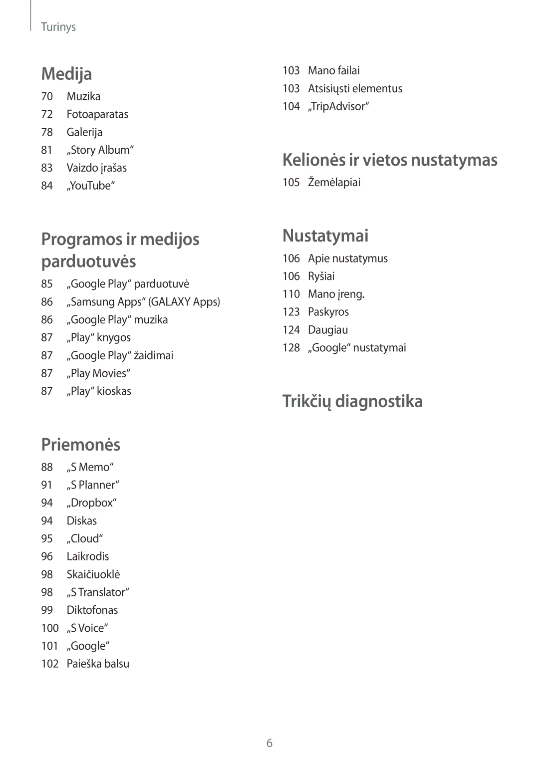 Samsung GT-I9205ZKASEB manual Nustatymai 