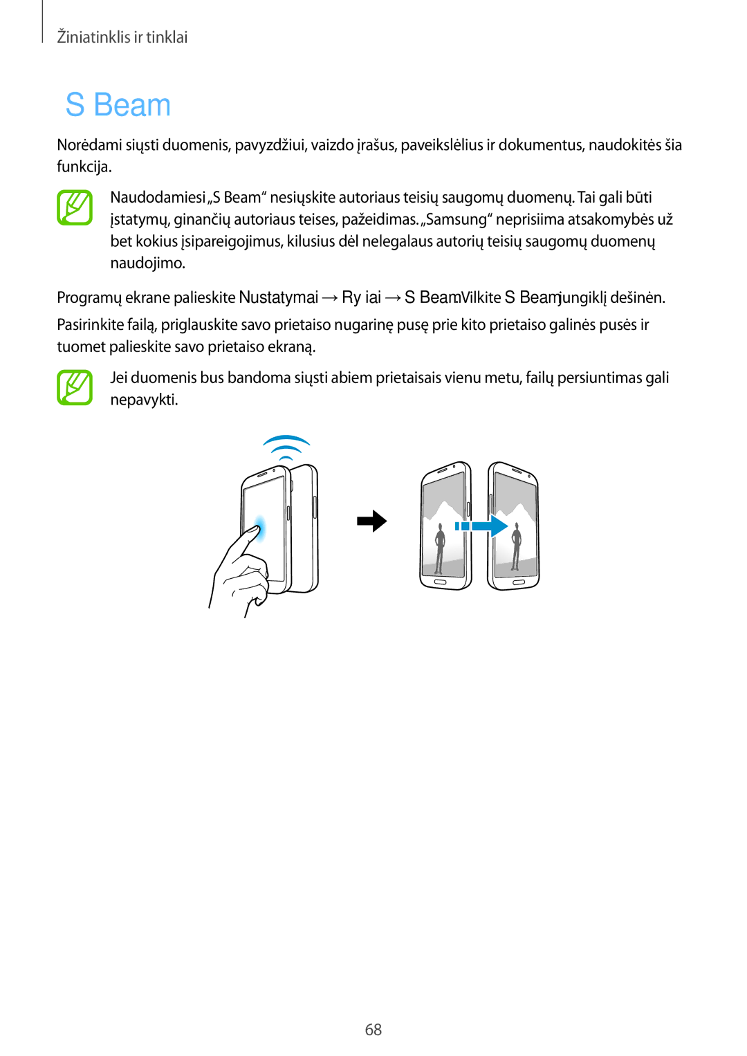 Samsung GT-I9205ZKASEB manual „S Beam 