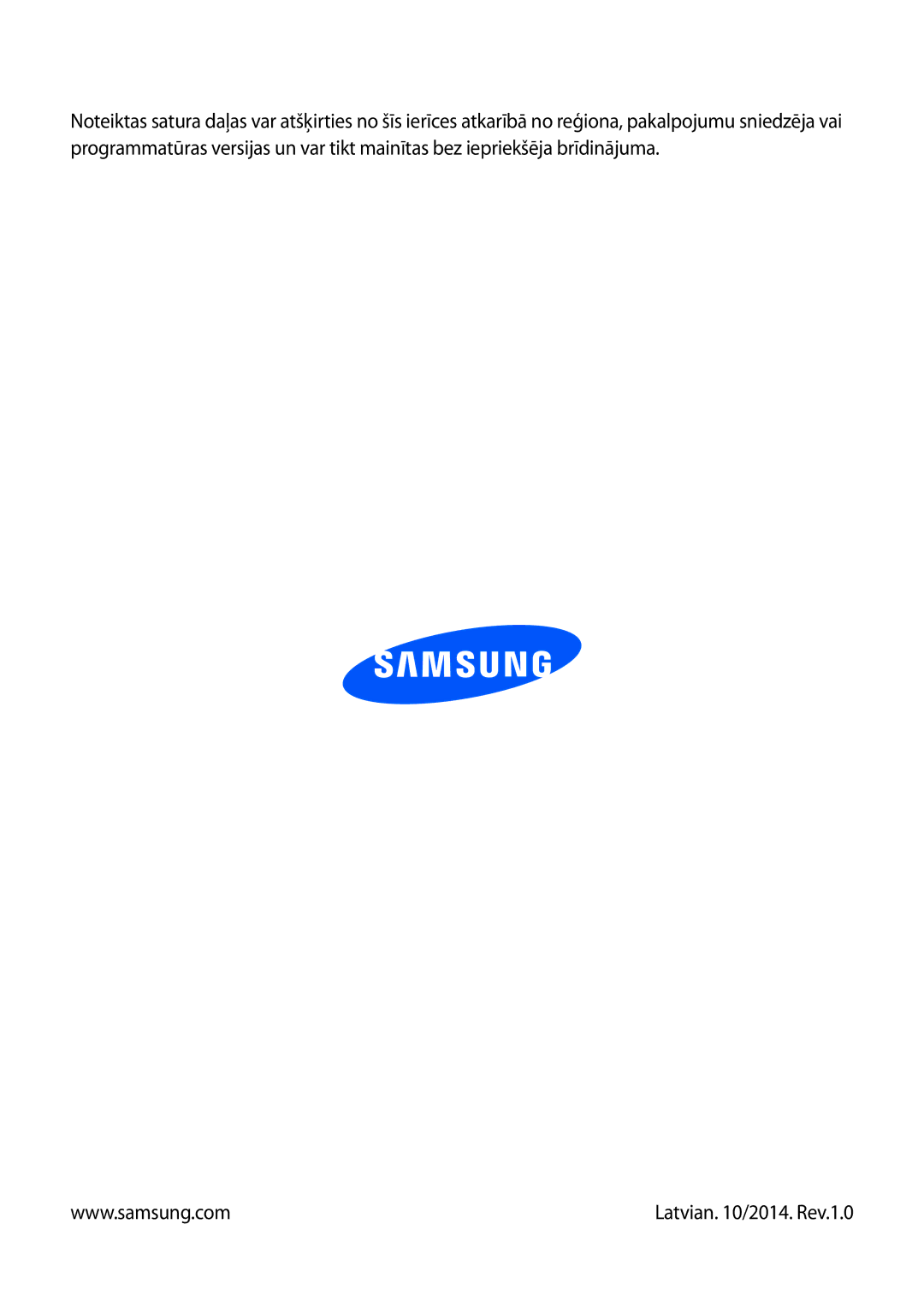 Samsung GT-I9205ZKASEB manual Latvian /2014. Rev.1.0 