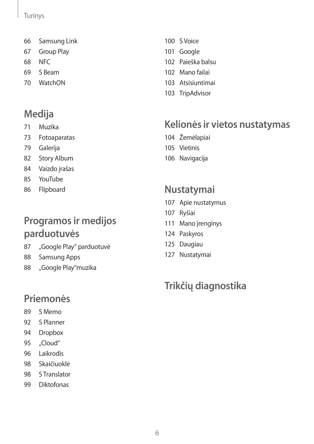 Samsung GT-I9205ZKASEB manual Nustatymai 