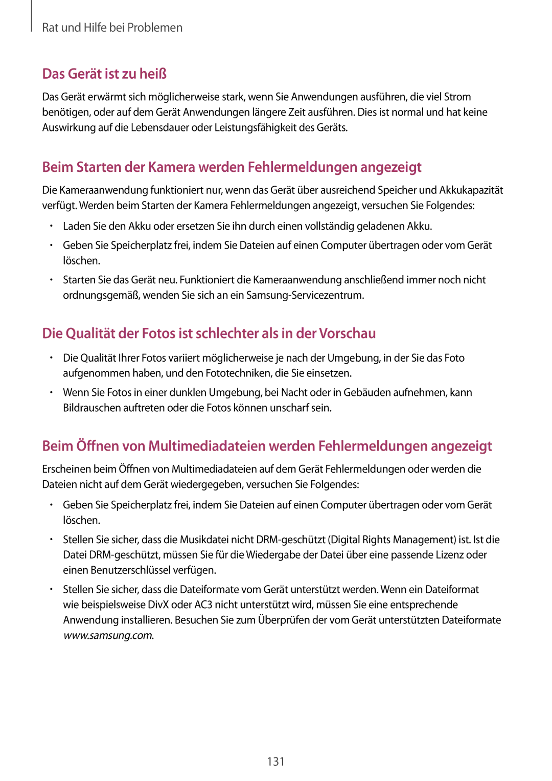 Samsung GT-I9205ZWADBT, GT-I9205ZKATPH, GT-I9205ZKAEPL, GT-I9205ZKAVD2, GT-I9205ZKADTM, GT-I9205ZKADBT Das Gerät ist zu heiß 