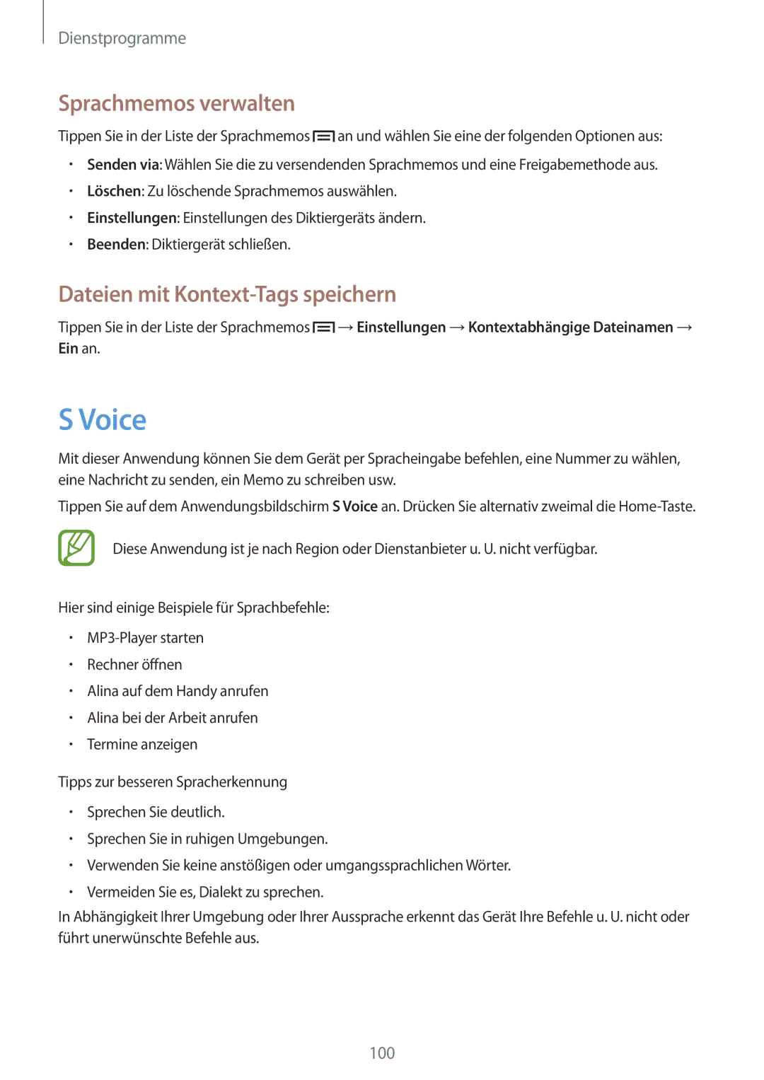 Samsung GT-I9205ZKAVD2, GT-I9205ZKATPH, GT-I9205ZKAEPL Voice, Sprachmemos verwalten, Dateien mit Kontext-Tags speichern 