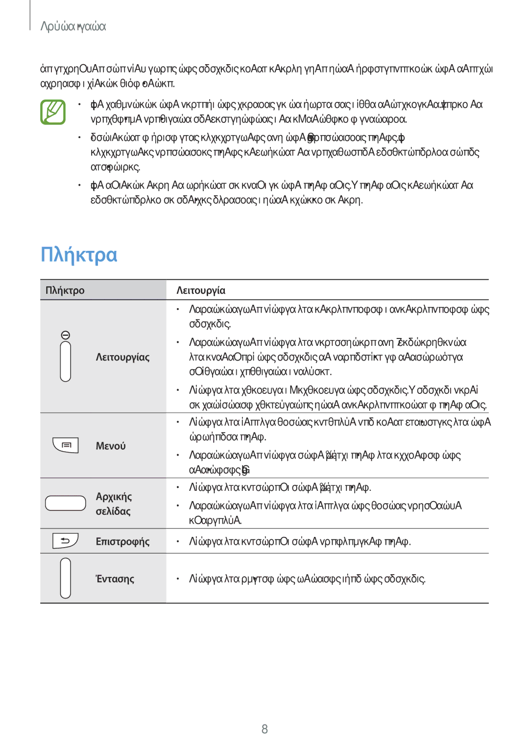 Samsung GT-I9205ZWAEUR, GT-I9205ZKAEUR manual Πλήκτρα 