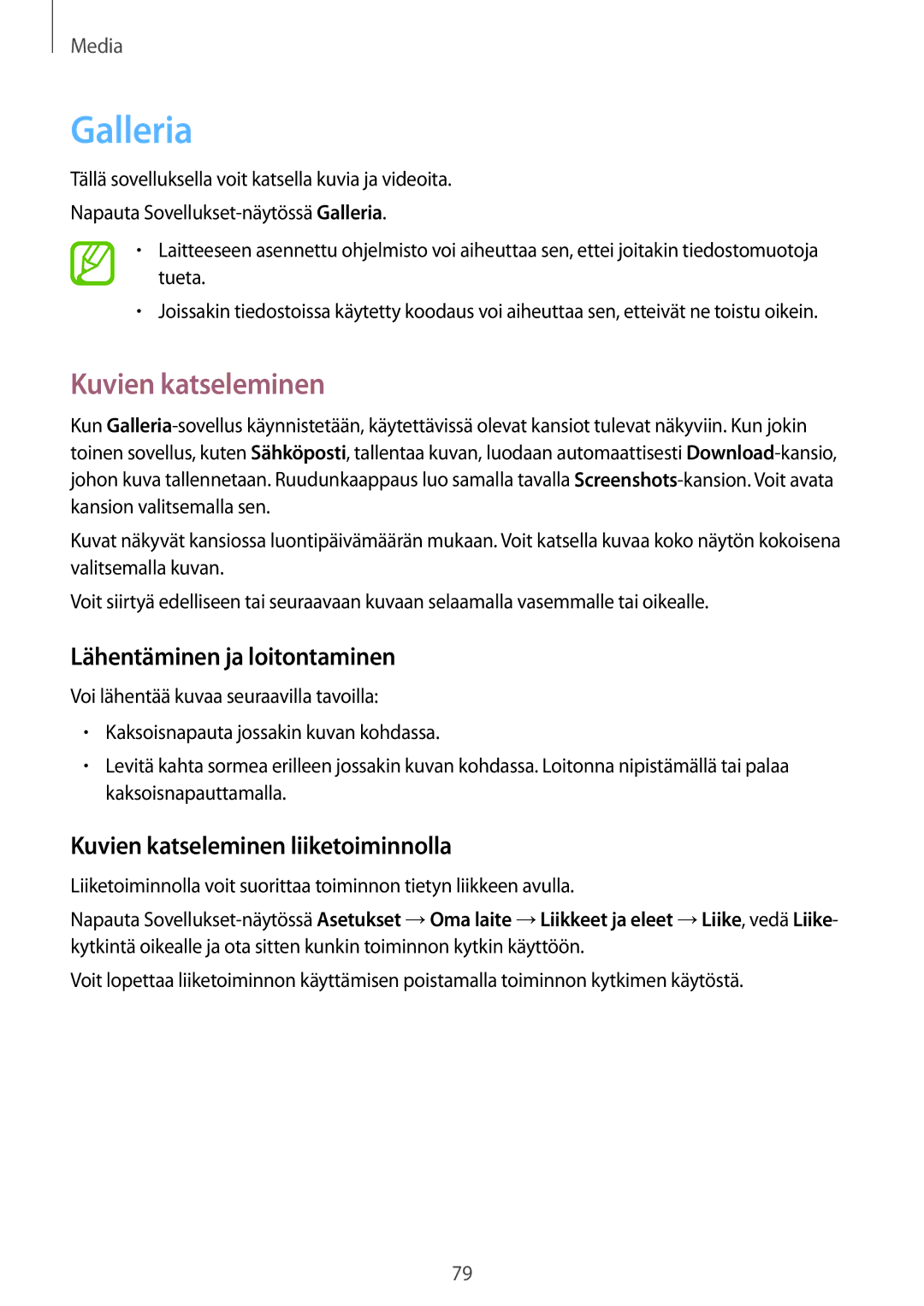 Samsung GT-I9205ZKANEE, GT-I9205ZWANEE Galleria, Lähentäminen ja loitontaminen, Kuvien katseleminen liiketoiminnolla 