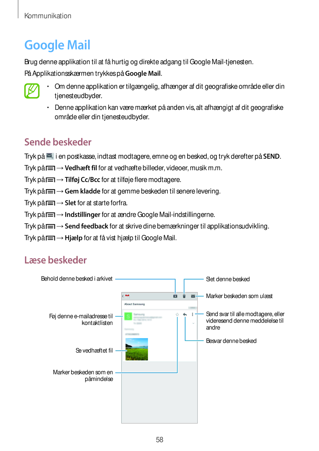 Samsung GT-I9205ZKANEE, GT-I9205ZWANEE, GT-I9205PPANEE manual Google Mail 