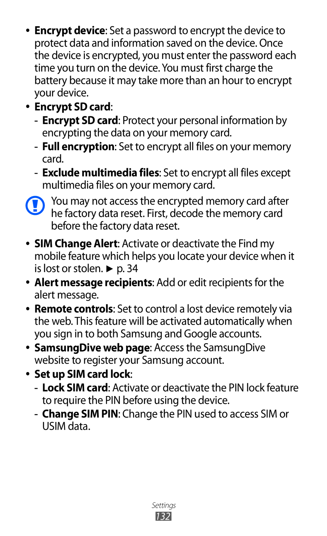 Samsung GT-I9210RWADBT, GT-I9210DAADBT, GT-I9210DAAVD2, GT-I9210DAADTM, GT-I9210DAACOV Encrypt SD card, Set up SIM card lock 