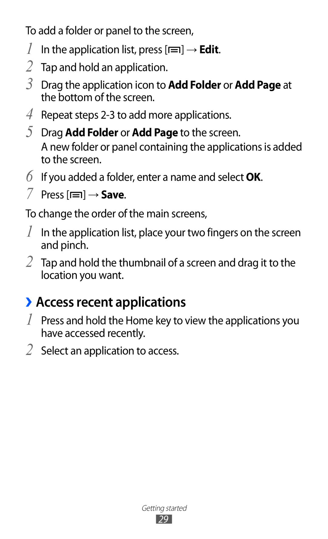 Samsung GT-I9210DAAOPT, GT-I9210DAADBT, GT-I9210DAAVD2, GT-I9210DAADTM, GT-I9210DAACOV manual ››Access recent applications 