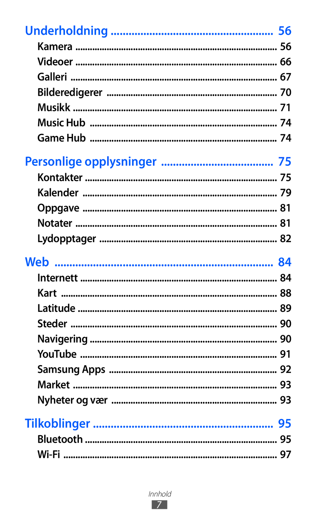 Samsung GT-I9210DAANEE manual Underholdning 