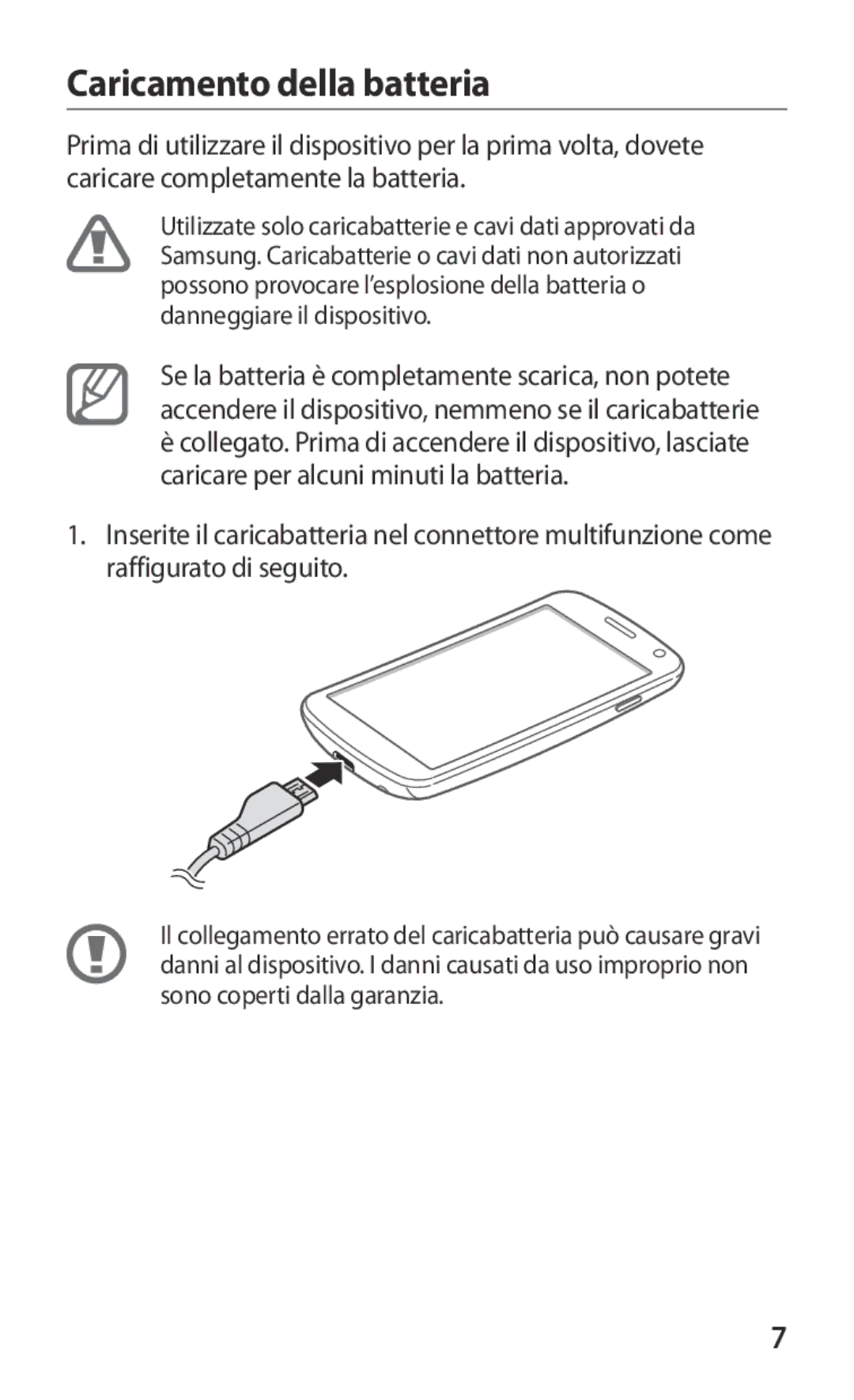 Samsung GT-I9250CWAHUI, GT-I9250TSAITV, GT-I9250TSAOMN, GT-I9250CWATIM, GT-I9250TSATIM manual Caricamento della batteria 