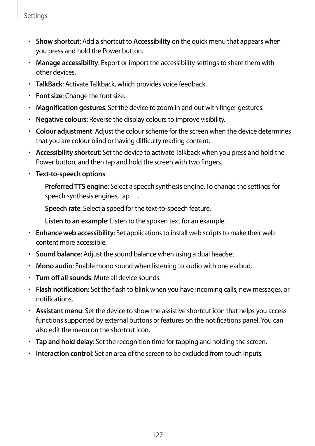 Samsung GT-I9295 user manual Text-to-speech options 