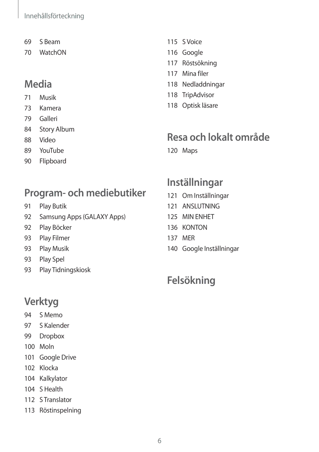 Samsung GT-I9295ZAANEE, GT-I9295MOANEE, GT-I9295ZBANEE, GT-I9295ZOANEE manual Resa och lokalt område 