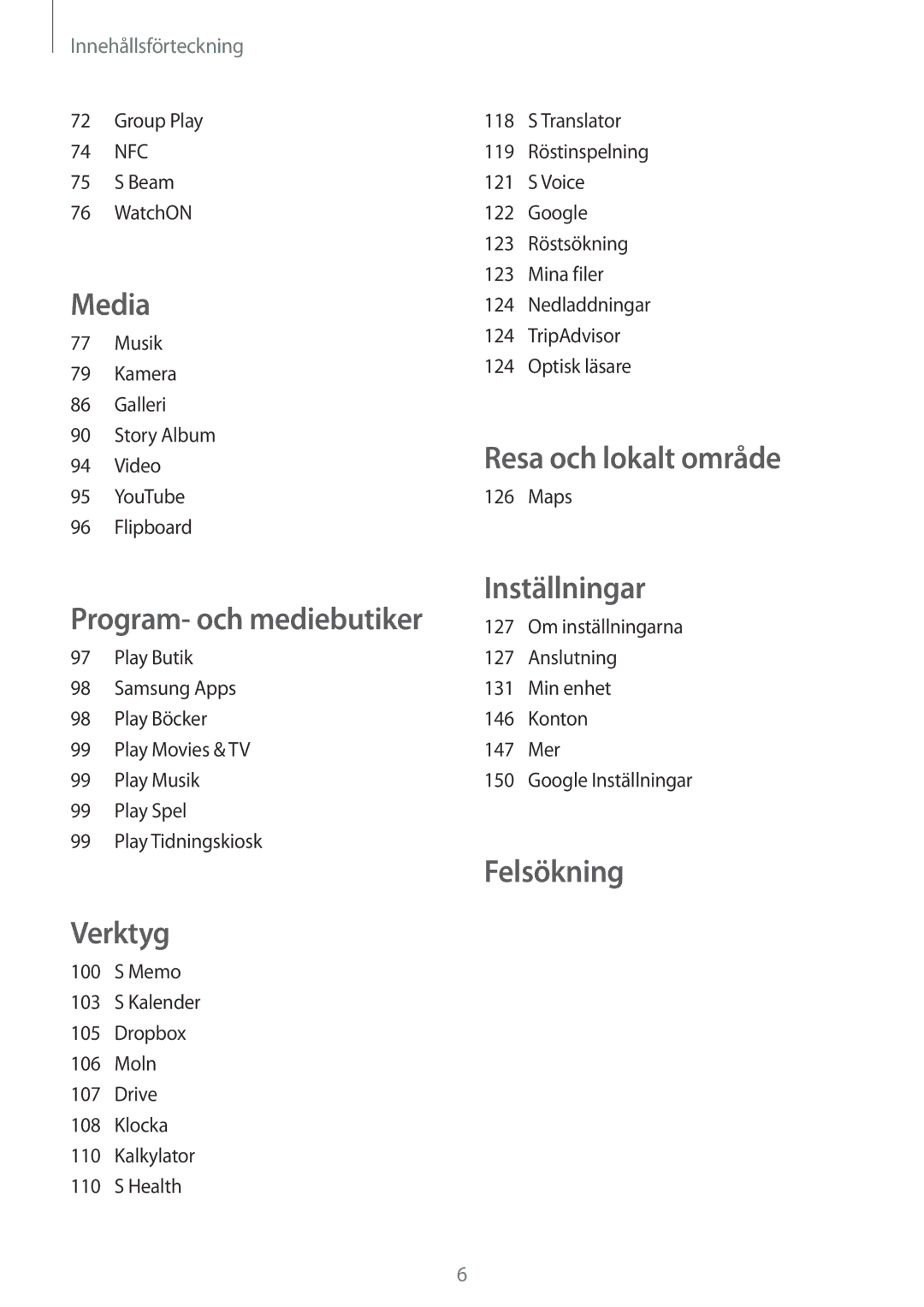 Samsung GT-I9295ZAANEE, GT-I9295MOANEE, GT-I9295ZBANEE, GT-I9295ZOANEE manual Resa och lokalt område 