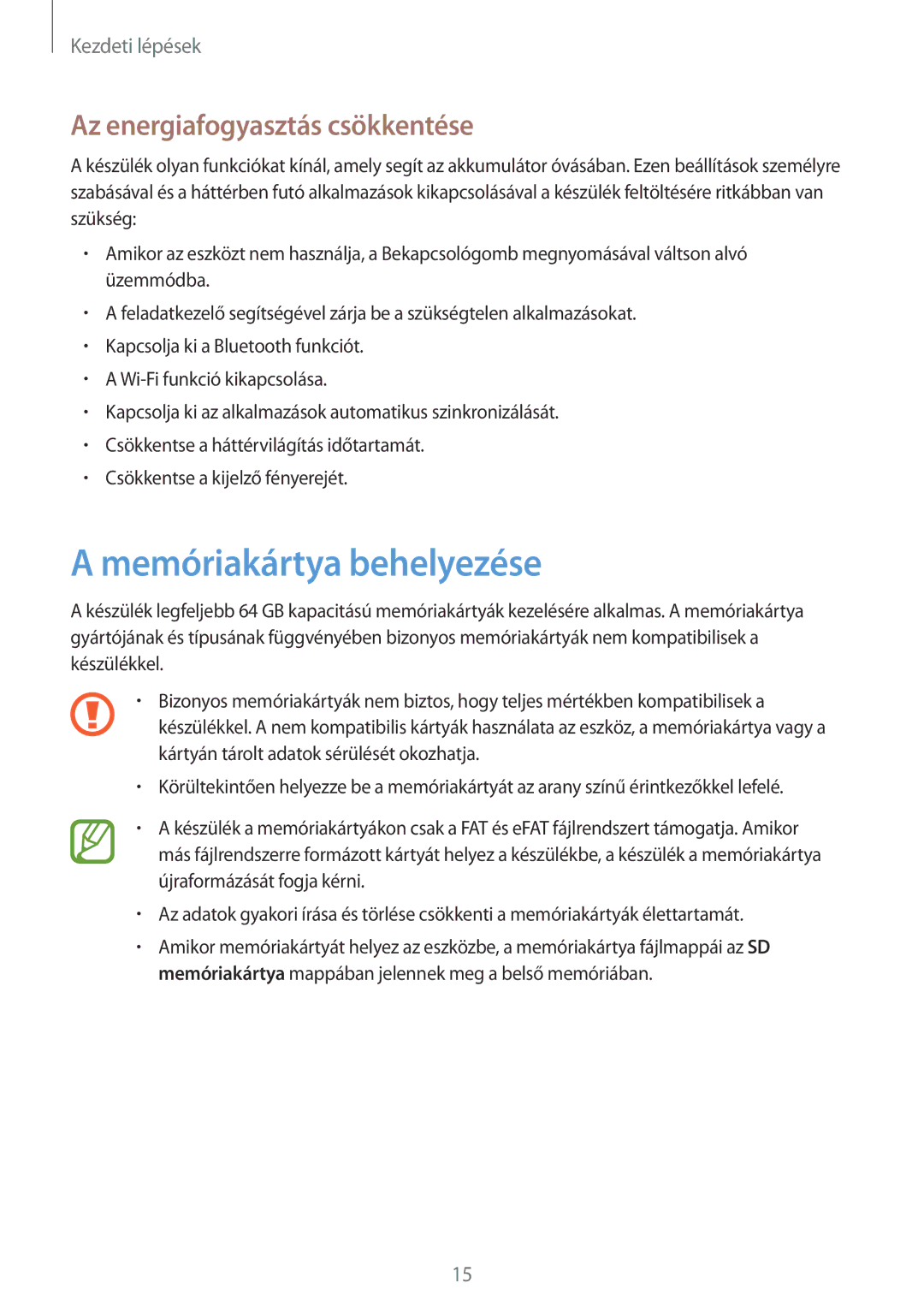 Samsung GT-I9295ZBAXEH, GT-I9295ZAADTM, GT-I9295ZBAROM manual Memóriakártya behelyezése, Az energiafogyasztás csökkentése 