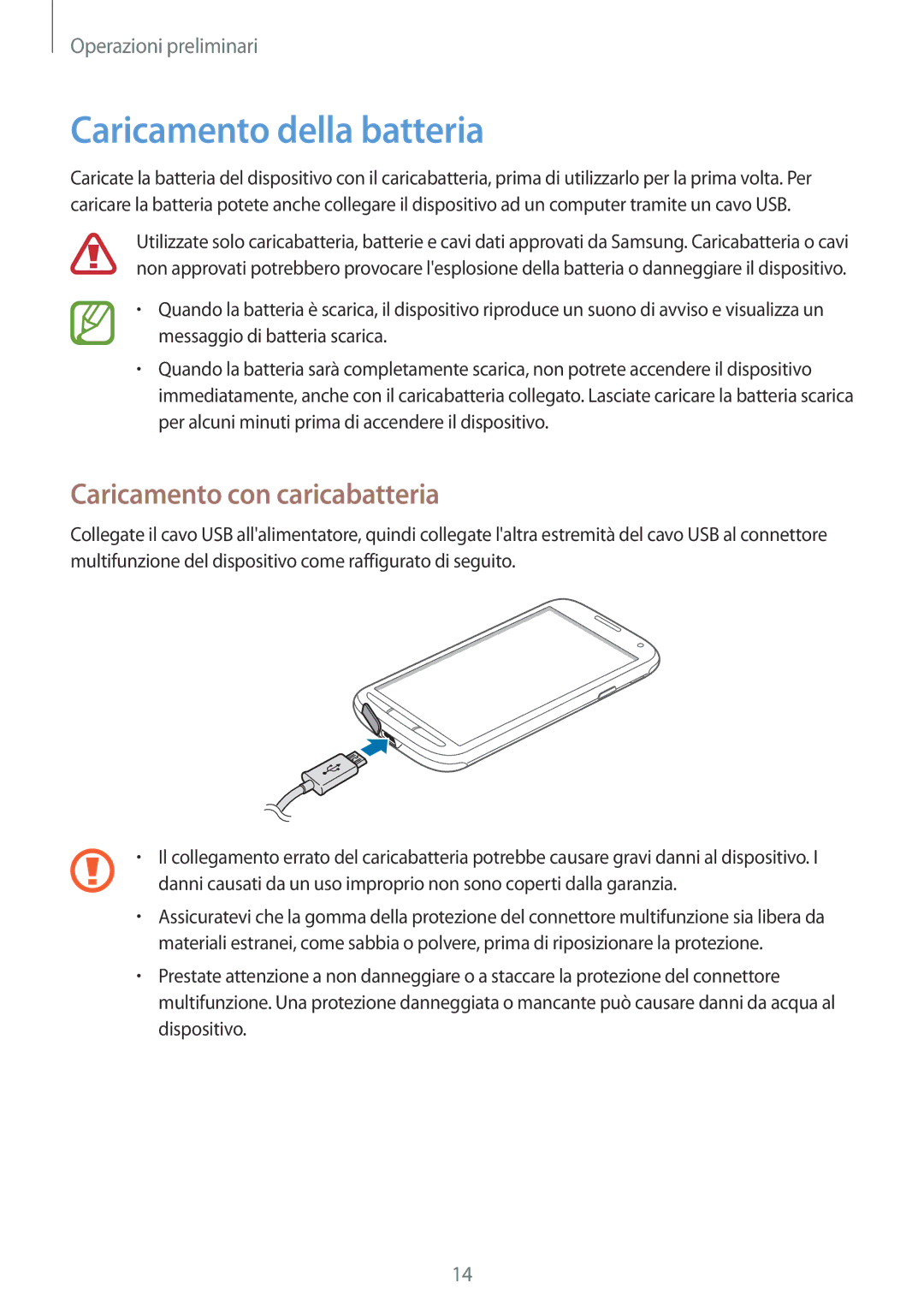 Samsung GT-I9295ZAAPRT, GT-I9295ZAAITV, GT-I9295ZBATUR manual Caricamento della batteria, Caricamento con caricabatteria 