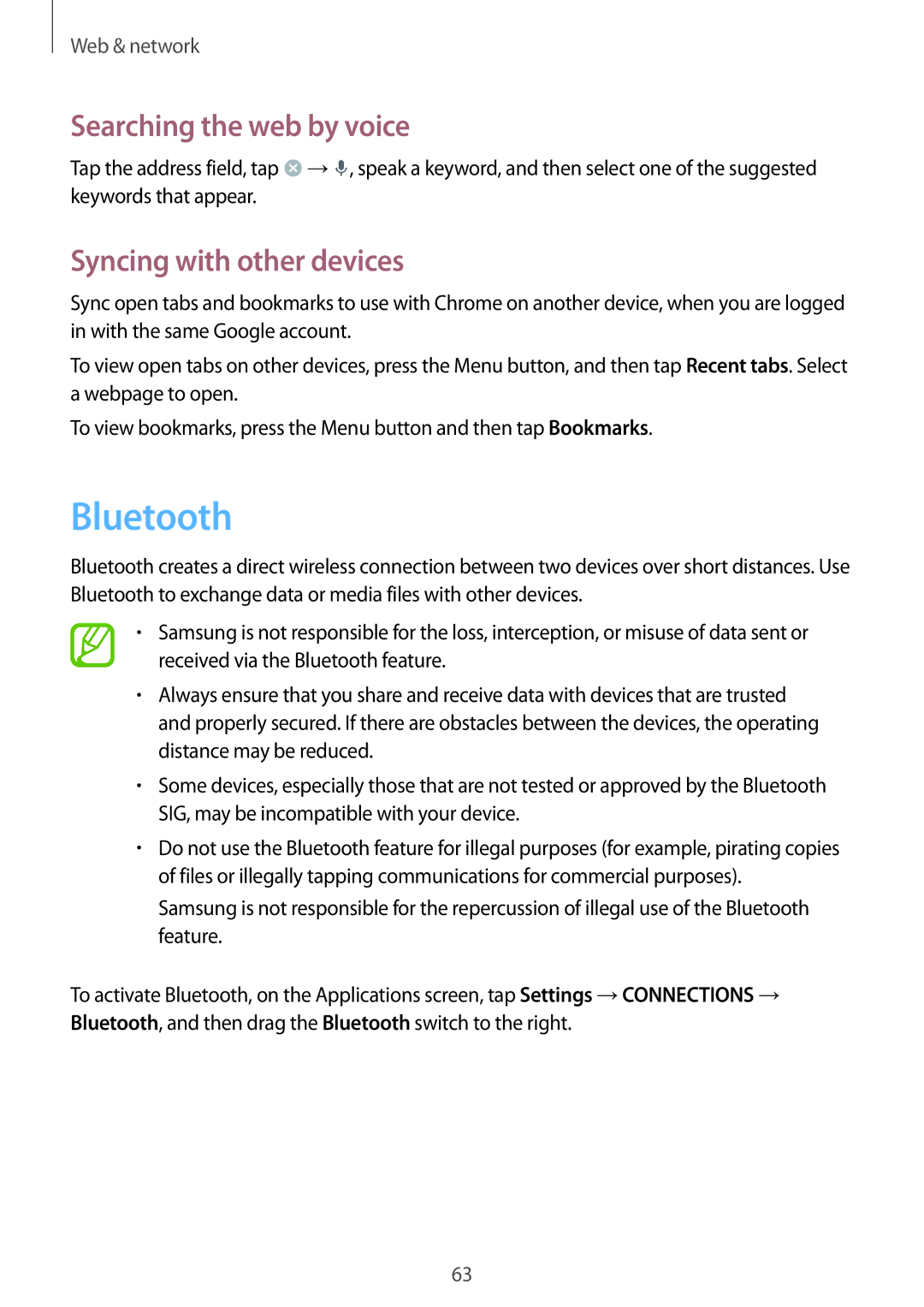 Samsung GT-I9295ZBATUR, GT-I9295ZAAVIA, GT-I9295ZOATUR, GT-I9295ZAAITV, GT-I9295ZAADBT Bluetooth, Syncing with other devices 