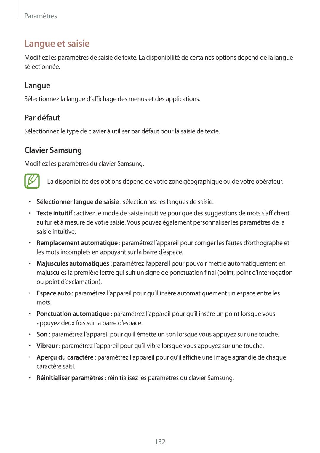 Samsung GT-I9295ZAAXEF manual Langue et saisie, Par défaut, Clavier Samsung 