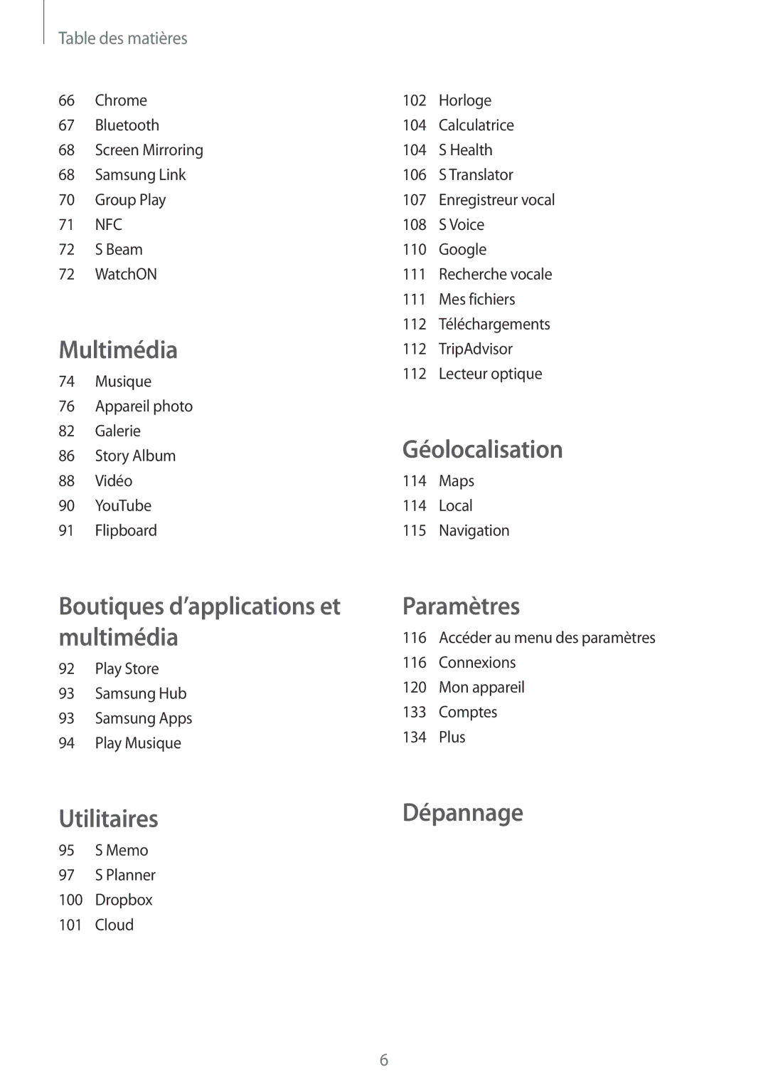 Samsung GT-I9295ZAAXEF manual Géolocalisation 