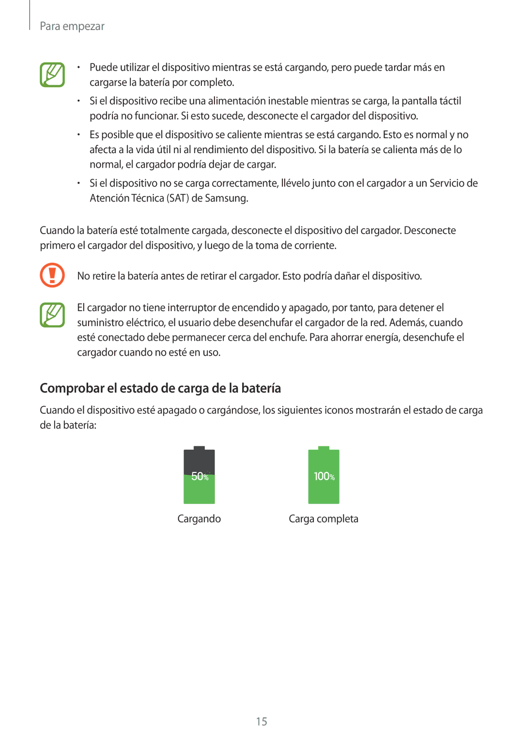 Samsung GT-I9295ZBAROM, GT-I9295ZBADBT, GT-I9295ZAAXEF, GT-I9295ZAAPHE manual Comprobar el estado de carga de la batería 