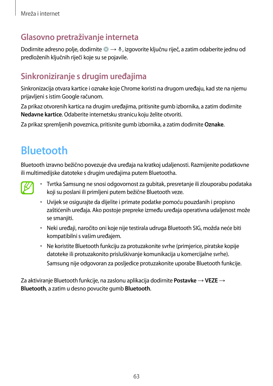 Samsung GT-I9295ZOASEE, GT-I9295ZBASEE, GT-I9295ZAAVIP, GT-I9295ZOATWO manual Bluetooth, Sinkroniziranje s drugim uređajima 