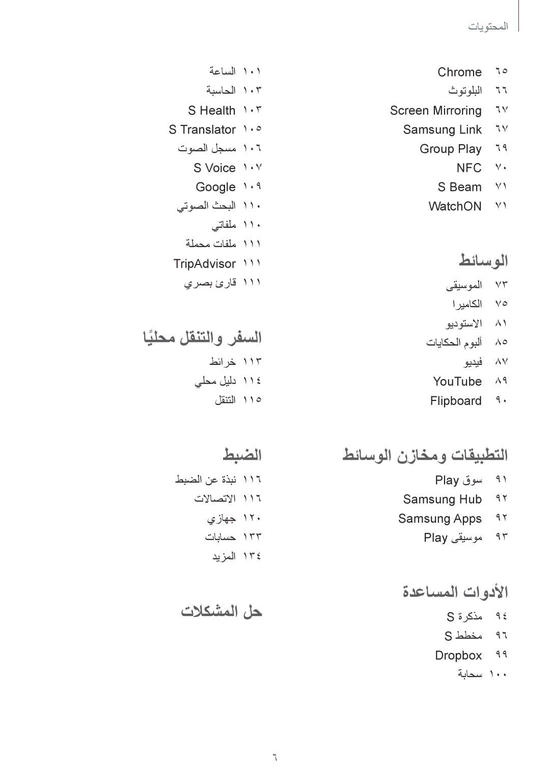 Samsung GT-I9295ZOAKSA, GT-I9295ZAAKSA, GT-I9295ZBAKSA manual طئاسولا 