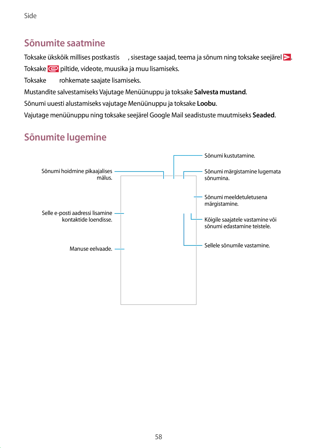 Samsung GT-I9295ZAASEB, GT-I9295ZOASEB, GT-I9295ZBASEB manual Sellele sõnumile vastamine 